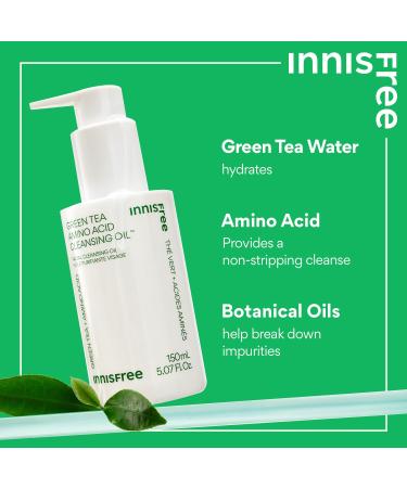 Shop innisfree Hydrating Green Tea Amino Acid Cleansing Oil - 5.07 oz / 150 ml Online - Best Price & International Shipping - Buy Online on GoSupps.com