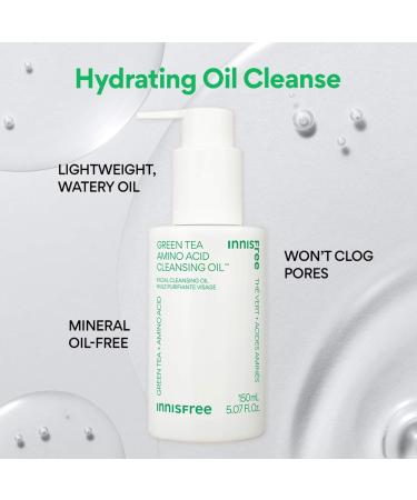 Shop innisfree Hydrating Green Tea Amino Acid Cleansing Oil - 5.07 oz / 150 ml Online - Best Price & International Shipping - Buy Online on GoSupps.com