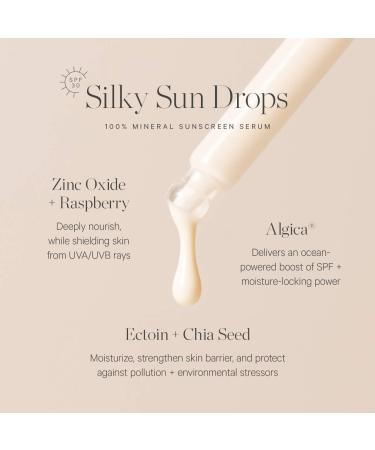 Shop KORA Organics Silky Sun Drops Organic Sunscreen Serum with SPF 30 for Skin Barrier Repair - 1 oz / 30 ml Online - Best Price & International Shipping - Buy Online on GoSupps.com