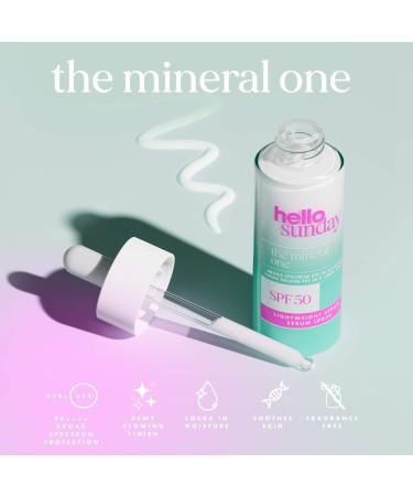 Shop Hello Sunday The Mineral One SPF 50 Hydrating and Luminating Face Serum with Hyaluronic Acid - 1 oz Online - Best Price & International Shipping - Buy Online on GoSupps.com