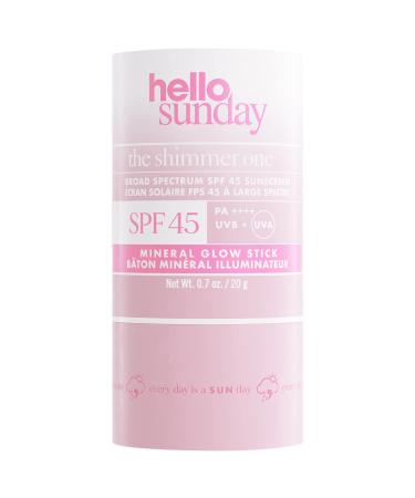 Hello Sunday The Shimmer One SPF 45 Face and Body Mineral Sunscreen Glow Stick with Hyaluronic Acid - 0.7 oz