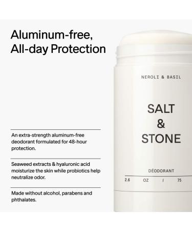 Shop Salt & Stone Neroli & Basil Extra-Strength Aluminum-Free Deodorant - 2.6 oz Online - Best Price & International Shipping - Buy Online on GoSupps.com