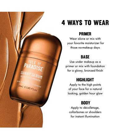Shop Isle of Paradise Sunny Serum Instant Face Bronzer - 1.01 oz / 30 mL Online - Best Price & International Shipping - Buy Online on GoSupps.com