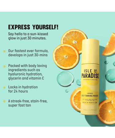 Shop Isle of Paradise Express Self-Tanning Mousse - 6.76 oz / 200 ml Online - Best Price & International Shipping - Buy Online on GoSupps.com