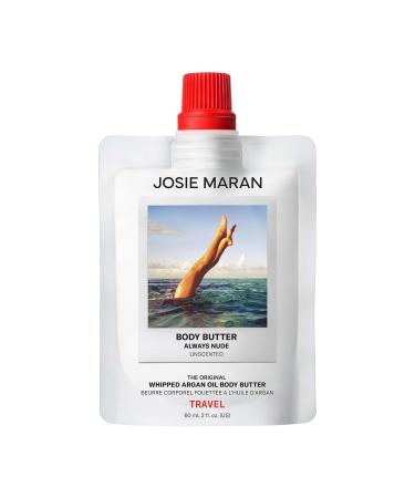Josie Maran Always Nude (Unscented) - Whipped Argan Oil Refillable Firming Body Butter Jar - 2 oz