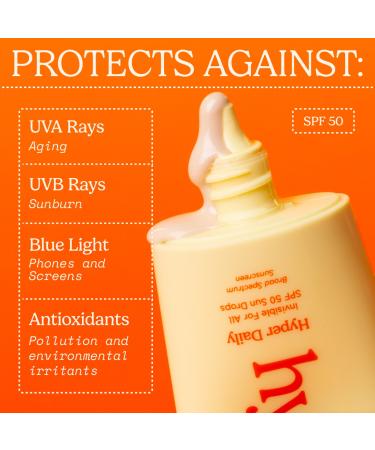 Shop Hyper Skin Hyper Daily Invisible For All SPF 50 SunDrops - 1.7 oz / 50 ml Online - Best Price & International Shipping - Buy Online on GoSupps.com