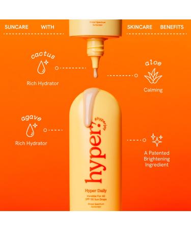 Shop Hyper Skin Hyper Daily Invisible For All SPF 50 SunDrops - 1.7 oz / 50 ml Online - Best Price & International Shipping - Buy Online on GoSupps.com