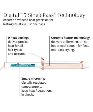 Shop T3 SinglePass Curl X 1 Ceramic Extra-Long Barrel Curling Iron Online - Best Price & International Shipping - Buy Online on GoSupps.com
