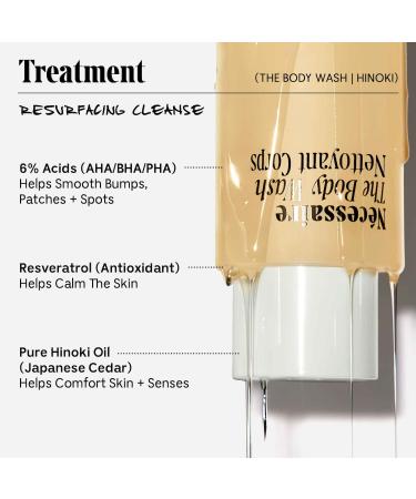 Shop N cessaire The Body Wash Hinoki - Resurfacing Treatment Cleanse With 6% Acids + Resveratrol - 8.4 oz Online - Best Price & International Shipping - Buy Online on GoSupps.com