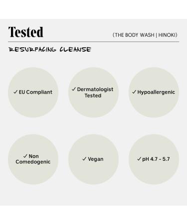 Shop N cessaire The Body Wash Hinoki - Resurfacing Treatment Cleanse With 6% Acids + Resveratrol - 8.4 oz Online - Best Price & International Shipping - Buy Online on GoSupps.com