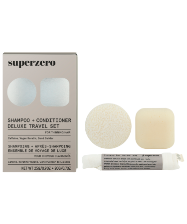 superzero Mini Shampoo and Conditioner Bar Set For Thinning Hair