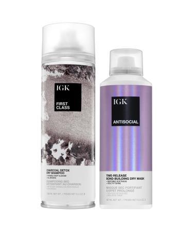 IGK Anti-Social Hair Mask & First Class Dry Shampoo Set