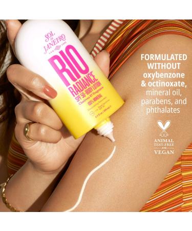 Shop Sol de Janeiro Rio Radiance SPF 50 Mineral Body Lotion Sunscreen with Niacinamide - 6.7 oz / 200 mL Online - Best Price & International Shipping - Buy Online on GoSupps.com