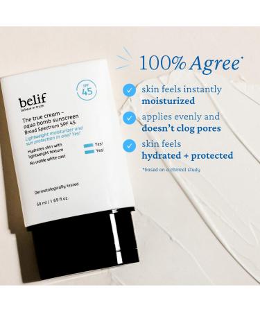 Shop belif The True Cream Aqua Bomb SPF 45 Korean Moisturizer Face Sunscreen						 Online - Best Price & International Shipping - Buy Online on GoSupps.com