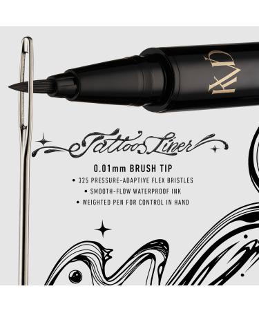 Shop KVD Beauty Mini Tattoo Liner Vegan Waterproof Liquid Eyeliner - 0.007 oz / 0.2 mL Trooper Black - satin black Online - Best Price & International Shipping - Buy Online on GoSupps.com