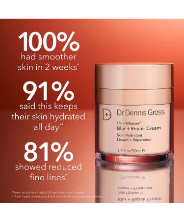Shop Dr. Dennis Gross Skincare DermInfusions Blur + Repair Cream with Hyaluronic Acid and Peptides - 1.7 oz / 50 ml Online - Best Price & International Shipping - Buy Online on GoSupps.com