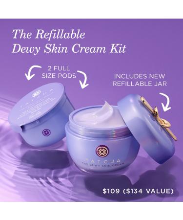 Shop Tatcha The Dewy Skin Cream Moisturizer Full Size & Refill Pod Bundle - Dewy Skin Cream Refillable Moisturizer Kit Online - Best Price & International Shipping - Buy Online on GoSupps.com