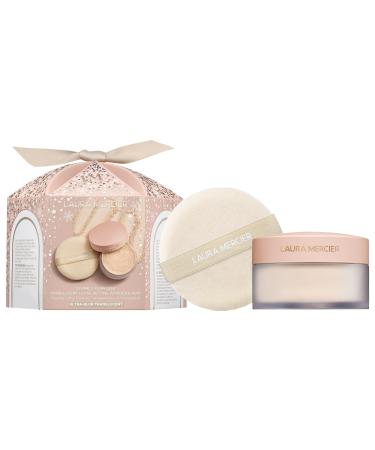 Laura Mercier Divinely Flawless Translucent Loose Setting Powder & Puff Set- Talc Free Ultra Blur