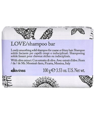 Davines LOVE Smoothing Shampoo Bar for Frizzy Hair - 3.53 oz/ 100 g
