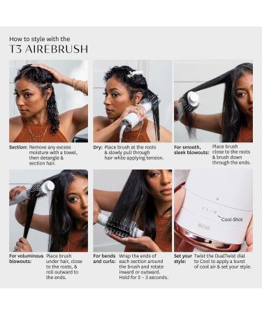 Shop T3 AireBrush One-Step Smoothing and Volumizing Hair Dryer Brush - Rose color Online - Best Price & International Shipping - Buy Online on GoSupps.com