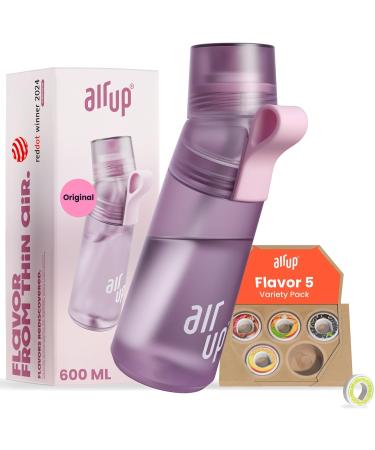 AIR UP water bottle Twist Pro Lavender starter set with pods in 5 flavours I 600ml drinking bottle with sugar-free flavouring I dishwasher-safe, BPA-free in purple lavender - Buy Online on GoSupps.com