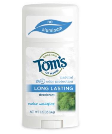 Tom's of Maine Natural Long Lasting Deodorant Aluminum-Free Maine Woodspice 2.25 oz (64 g)