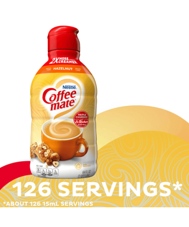 Nestle Coffee Mate Hazelnut Liquid Coffee Creamer 64 Oz - Rich and Creamy Flavor - Buy Online on GoSupps.com