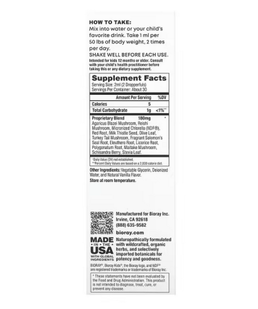 Bioray NDF Calm for Kids - Vanilla Liver Detox & Nourishment 2 fl oz - Buy Online on GoSupps.com