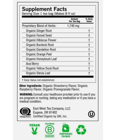 Yogi Tea Berry Detox - Caffeine Free, 16 Tea Bags (1.12 oz) | Cleanse & Refresh - Buy Online on GoSupps.com