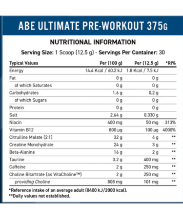 Applied Nutrition ABE Pre Workout - Sour Gummy Bear Flavor - 30 Servings - Buy Online on GoSupps.com