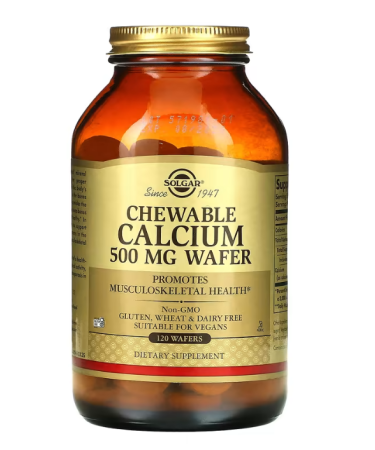Solgar Chewable Calcium 500 mg 120 Wafers