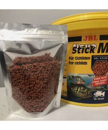 JBL NovoStick M- High End 3 in 1 Flowerhorn Food- Made In Germany - 100g bag for 2200g container