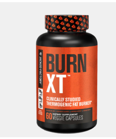 Jacked Factory Burn-XT Low Stim Low Caffeine Weight Loss Supplement - Thermogenic Fat Burner and Appetite Suppressant for Weight Loss with Green Tea Extract Capsimax & More - 60 Diet Pills 60 Count (Pack of 1)