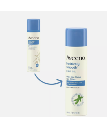 Aveeno Positively Smooth Moisturizing Shave Gel 7 oz - Pack of 6 | Soy, Aloe, Vitamin E | Prevent Nicks, Cuts, Razor Bumps | Lightly Fragranced - Buy Online on GoSupps.com