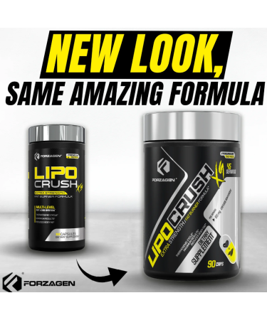 Forzagen Lipocrush Fat Burner with Guarana, Green Coffee, Garcinia Cambogia, Green Tea, Cayenne Pepper & Bioperine - 90 Natural Capsules - Buy Online on GoSupps.com