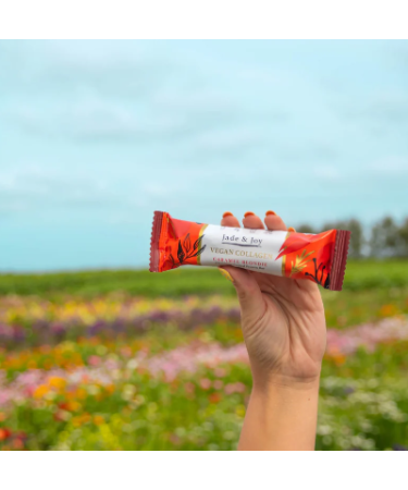 Jade & Joy Wellbeing Caramel Blondie - Low Calories High in Protein and Fibre Low in Sugar Gluten and Dairy Free - 12 x 44g - Buy Online on GoSupps.com