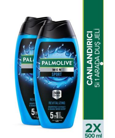Palmolive Men Sport 3 in 1 Refreshing Shower Gel and Shampoo 500 ml X2 Pieces
