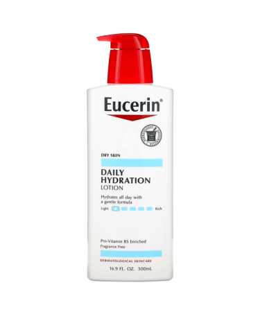 Eucerin Daily Hydration Lotion Fragrance Free 16.9 fl oz (500 ml) - Buy Online on GoSupps.com
