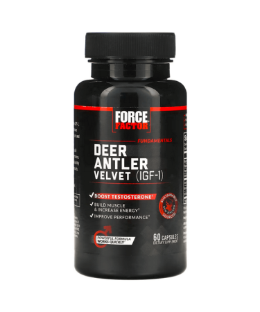 Force Factor Deer Antler Velvet (IGF-1) - 60 Capsules | Enhance Muscle Growth & Recovery - Buy Online on GoSupps.com