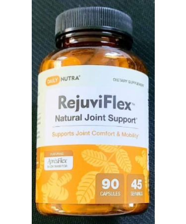 DailyNutra RejuviFlex - Natural Joint Supplement with ApresFlex Boswellia Serrata Turmeric Curcumin & White Willow Bark - for Overall Joint Health & Function - (90 Capsules) 1 - Buy Online on GoSupps.com