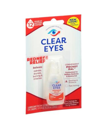 Clear Eyes Redness 12hr Relief Eye Drops - 0.2oz - PACK OF 48 Bulk