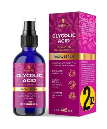Instaskincare Glycolic Acid Serum for Face 15% - 2Oz