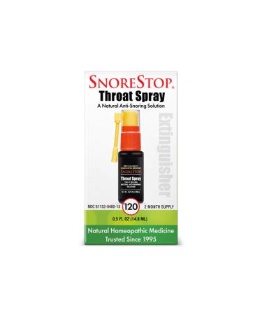 SnoreStop Extinguisher Snoring Solution - Anti Snoring Throat Spray, Device-Free Snore Stopper - Natural Snoring Relief, Sleeping Aid - Breathe and Sleep Right - 120 Sprays