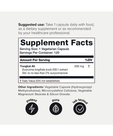 Tongkat Ali 200 - Pure and Potent Extract for Enhanced Vitality - Buy Online on GoSupps.com