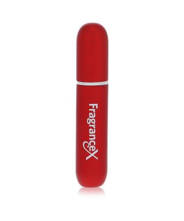 Travel Perfume Bottle by FragranceX Mini Travel Refillable Spray with Cap Refills from Any Fragrance Bottle (Maroon) .135 oz for Women