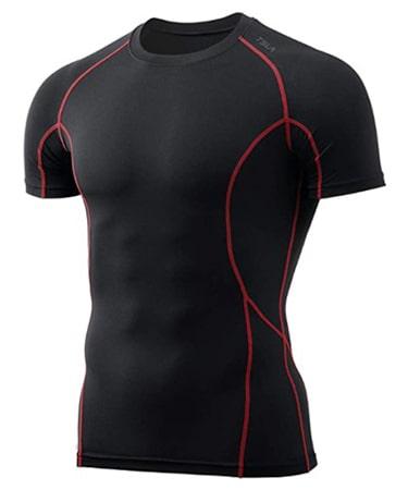 TSLA Men's Cool Dry Short Sleeve Compression Shirts 