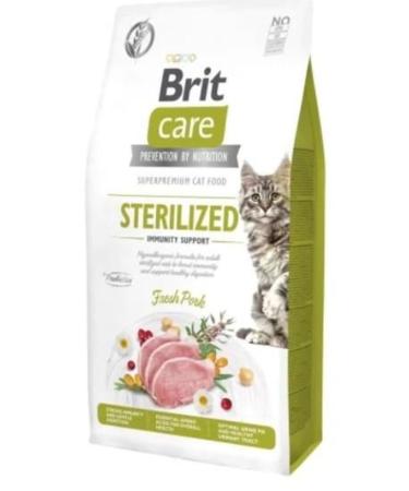 Brit Care Immunity Prebiotic Pig Sterilized Cat Food 7 Kg - Buy Online on GoSupps.com