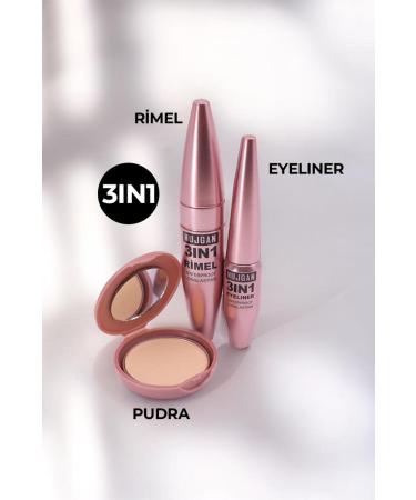 MUJGAN 3-Piece Long Sensation Mascara Eyeliner Powder Set - Buy Online on GoSupps.com