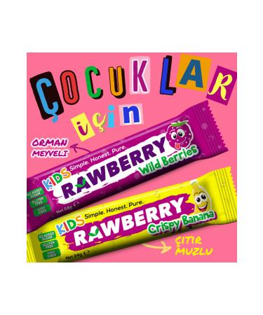 Rawberry Forest Fruit Sugar-Free Vegan Gluten-Free Kids Bar 15 Pieces in a Box - Buy Online on GoSupps.com