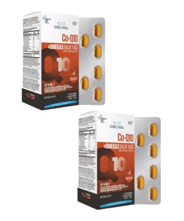 Zade Vital Co-Q10 Omega3 Fish Oil 30 Capsules 2 Pieces